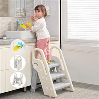 Onasti Foldable Step Stool for Bathroom Sink, Adju