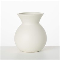 Sullivans White Ceramic Flower Vase, Modern Home D