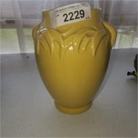 Vintage McCoy Pottery Bulbous Flower Vase - Yellow