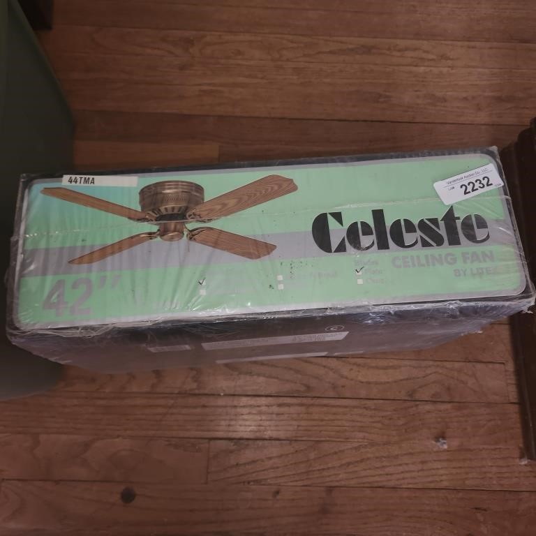 Celeste 42" Ceiling Fan - NIB, Sealed