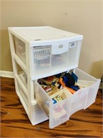 3 drawer plastic storage w/ stamps In great