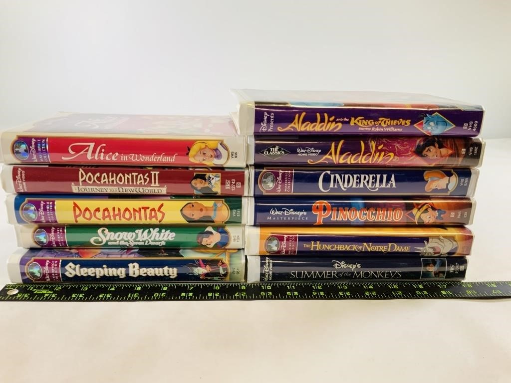 11pcs Disney VHS Tapes