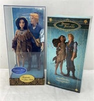 Pocahontas and John Smith figures - acrylic box