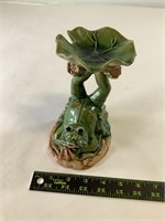 Frog candle holder stand