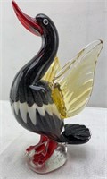 Glass swan 10x5in