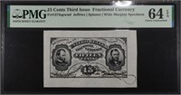 15 CENTS THIRD ISSUE FRACTIONAL CURRENCY PMG