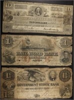 1800's MIXED BANK NOTES