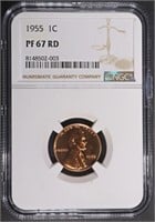 1955 LINCOLN CENT NGC PF67 RD