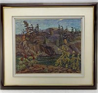 Printed framed art Arthur Lismer - Rock, Pine and