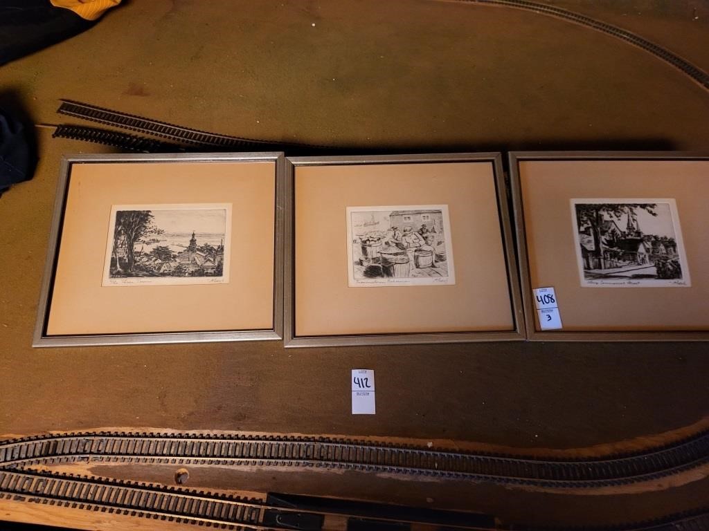 3 etchings new England