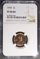 1959 LINCOLN CENT NGC PF68 RD