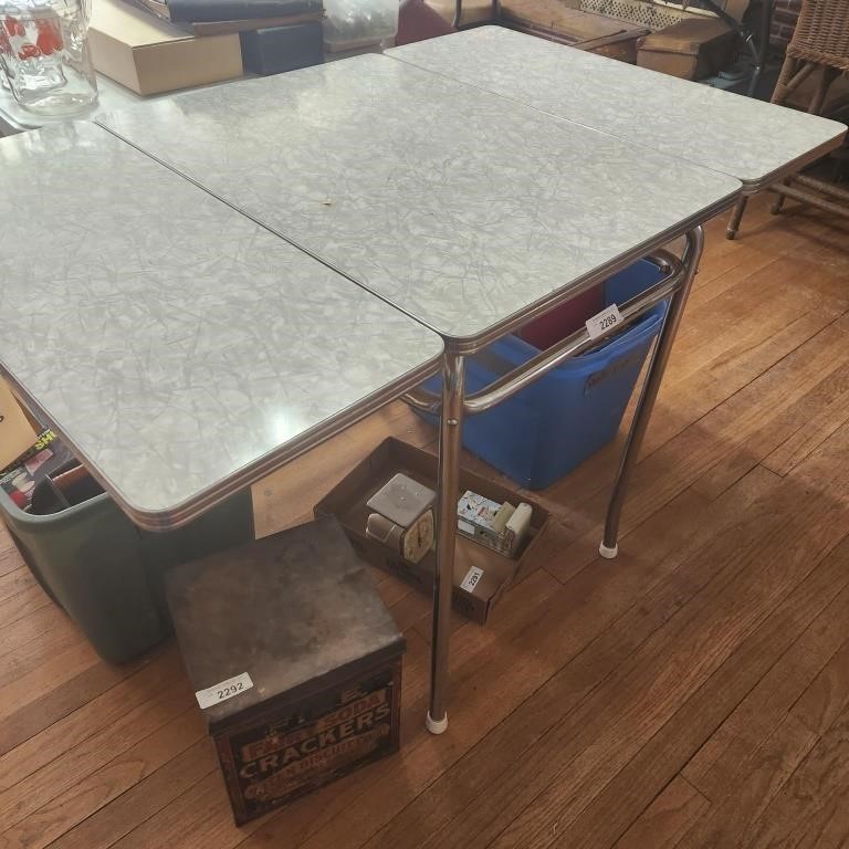 Chrome Kitchen Table - 22" x 30 (approx 48"