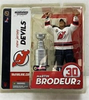 Martin Brodeur in White with Cup New Jersey