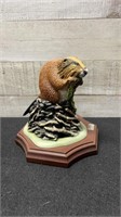 Vintage Bossons Beaver Figurine Mounted On Board 6