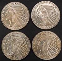 (4) .5 OZ .999 SILVER INDIAN ROUNDS
