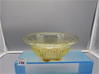 7" Yellow Depression Glass Bowl