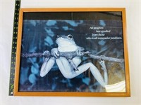 Framed Frog Quote art