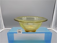 7" Yellow Depression Glass Bowl