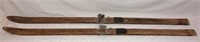 Vintage wooden cross country skis.