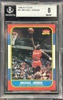 Michael Jordan 1986 Fleer #57 Basketball Card, gra
