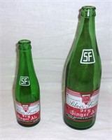 Vintage Silver Foam ginger ale bottles.