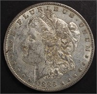 1886-O MORGAN DOLLAR CH AU