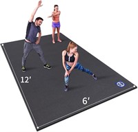 Extra Large Exercise Mat 6' x 12' x 7mm, High-Dens