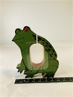 Wooden painted frog display