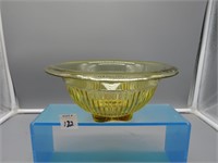 8" Yellow Depression Glass Bowl