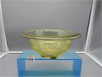 9" Yellow Depression Glass Bowl