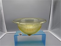 10" Yellow Depression Glass Bowl