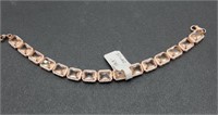 925 silver & pink Morganite bracelet