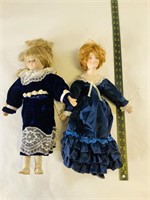 2pcs vintage porcelain dolls - princess diana