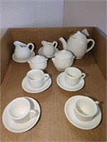 Children's White china tea set (or doll tea set)