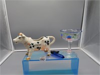 Cow Creamer with Assorted Nice Items
