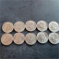 10 Kennedy Half Dollar Coins