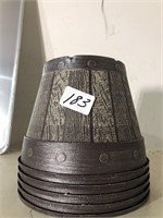 5 Whiskey Barrel Pots