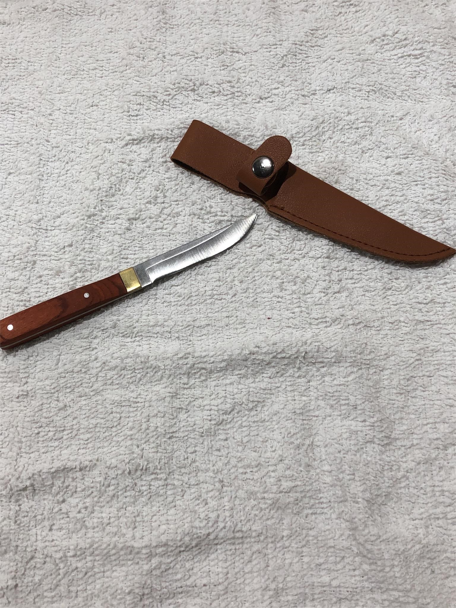 6.5" Knife With Belt Holster