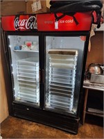TRUE SELF CONTAINED 2 PULL OUT GLASS DOOR COOLER