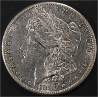 1883-S MORGAN DOLLAR AU, OBV SCRATCHES