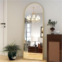 Arched Full Length Mirror 58"x18" GOLD (NEW)