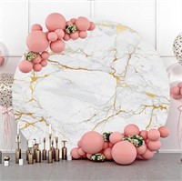 Yeele 6.5x6.5ft Grey Gold Marble Round Backdrop