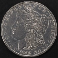 1892-O MORGAN DOLLAR XF/AU