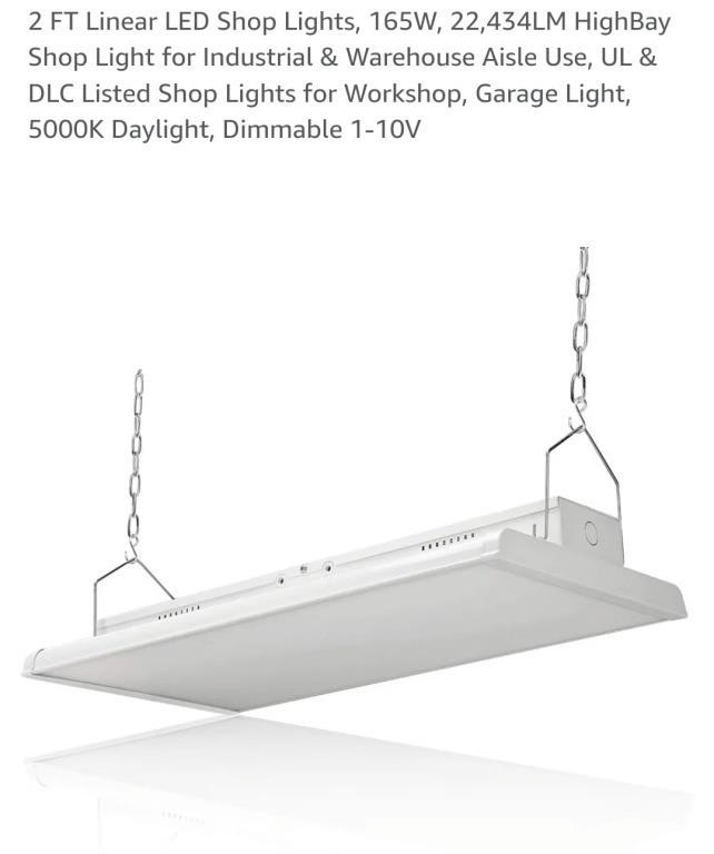 NEW 2' LED Linear Shop Light, 165W, 5000K