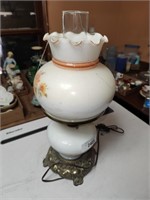 Vintage Mid Cemtury Electric Lamp, Floral Design,