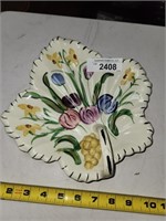 Vintage Blue Ridge Pottery Platter, Floral Design