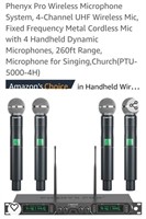 New Phenyx Pro  4 Channel Wireless Microphone