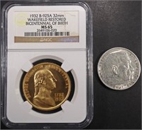 1936A 5 MARKS & 1932 B-925A NGC MS65