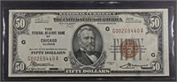 1929 $50 NATIONAL CURRENCY FED RES BANK OF CHICAGO