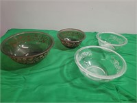 (4)  Glass Bowls